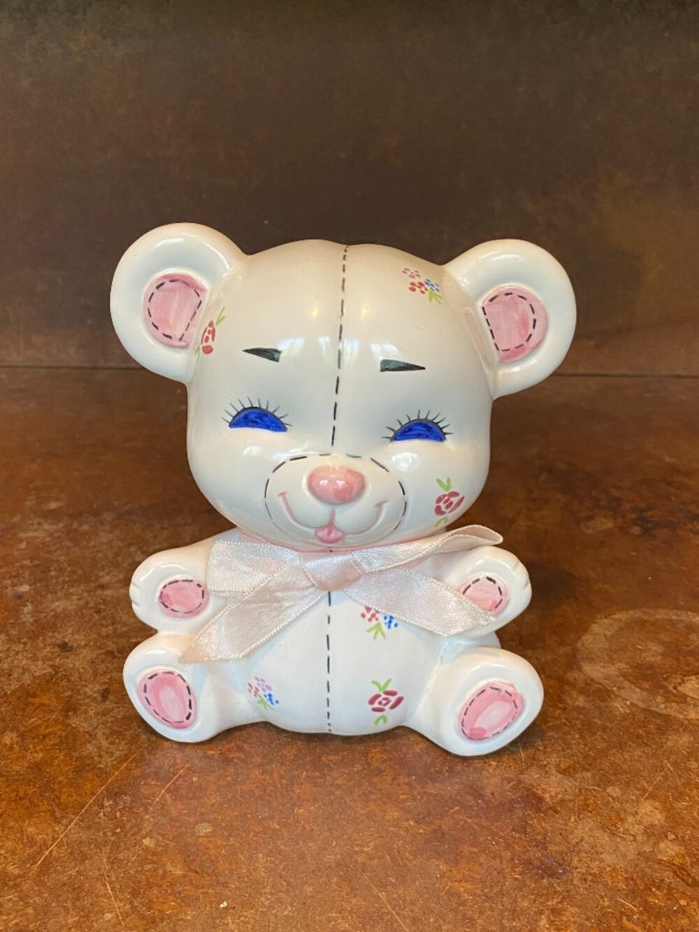 Ragdoll Geo Z. Lefton Bear Bank 1985 Vintage Stitched Korea Kawaii